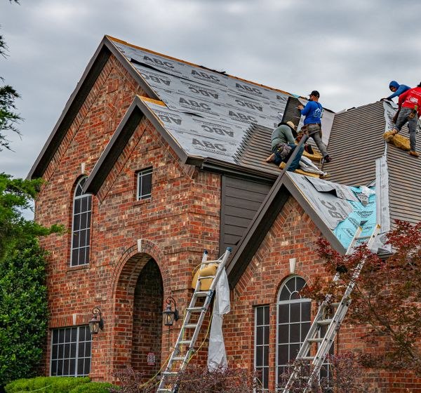 Roofing crew on a job